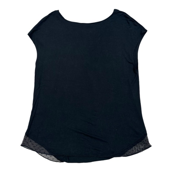 Victoria’s Secret Oversized Black Top with Sheer Black Polka Dot Panels - Large - Picture 6 of 6